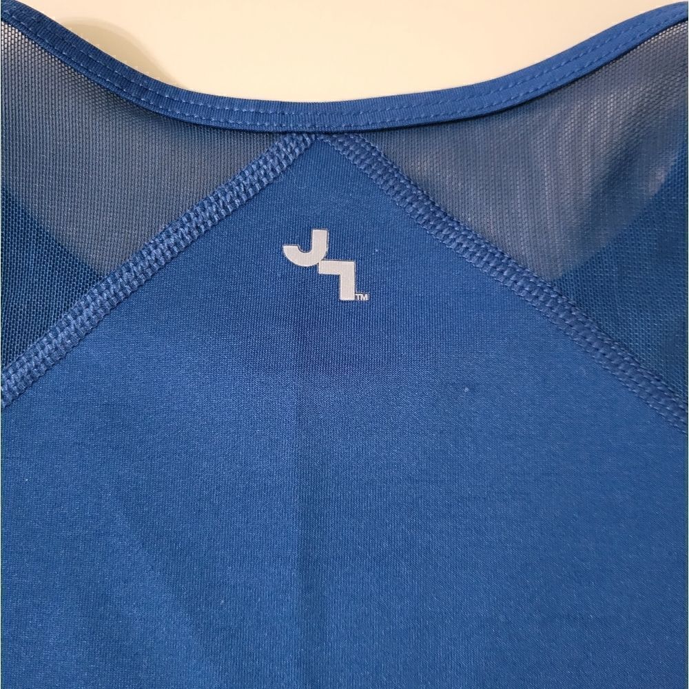 JoyLab Women's Blue Workout Tank Top with Mesh - Picture 9 of 12